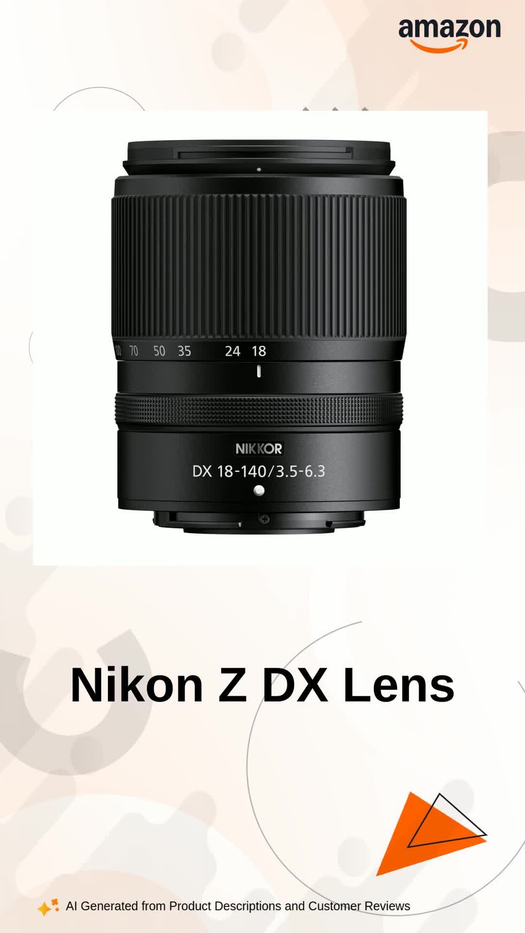 Nikon NIKKOR Z DX 18-140mm f/3.5-6.3 VR Lens (Black) : Amazon.in